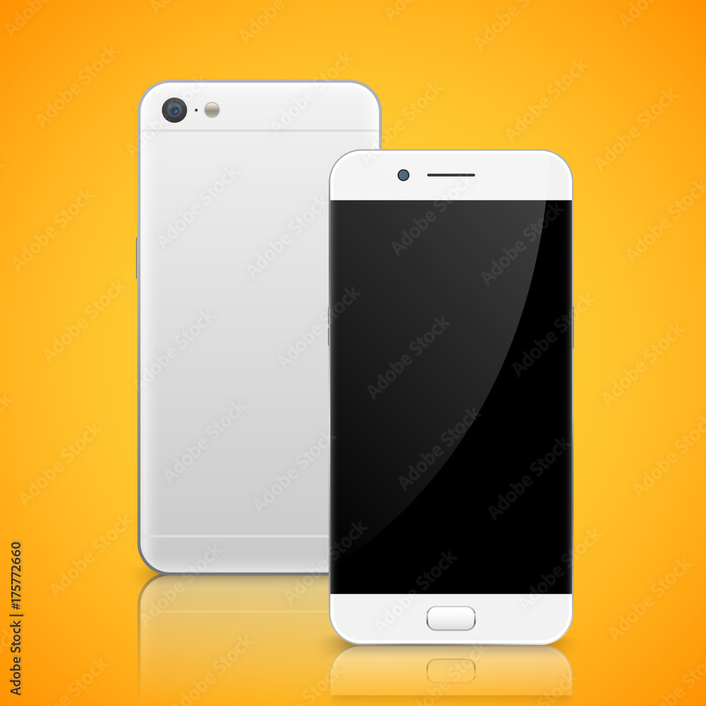 Smartphone, mobile phone isolated. Blank screen mobile vector. Cellphone communication technology Smartphone, mobile phone isolated. Blank screen mobile vector. Cellphone communication technology