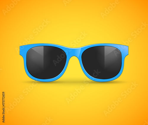 Realistic fashion sunglasses isolated design. Retro style vector sunglasses