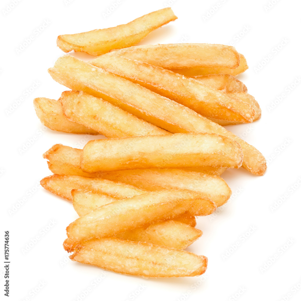 French Fried Potatoes isolated on white background French Fried Potatoes isolated on white background