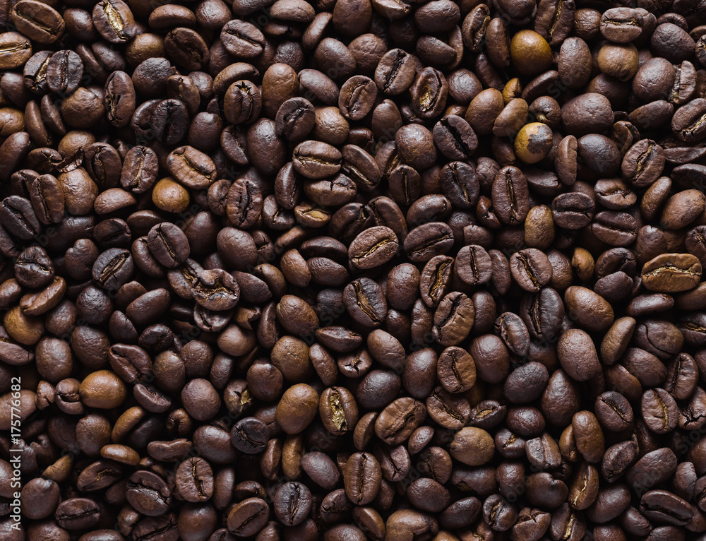 Coffee beans. Top view. Coffee beans. Top view.