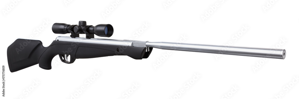 pneumatic rifle isolated on white pneumatic rifle isolated on white
