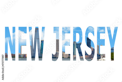 The word New Jersey in the symbol photo