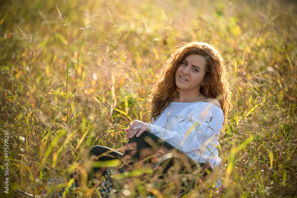 Girl in the grass Girl in the grass