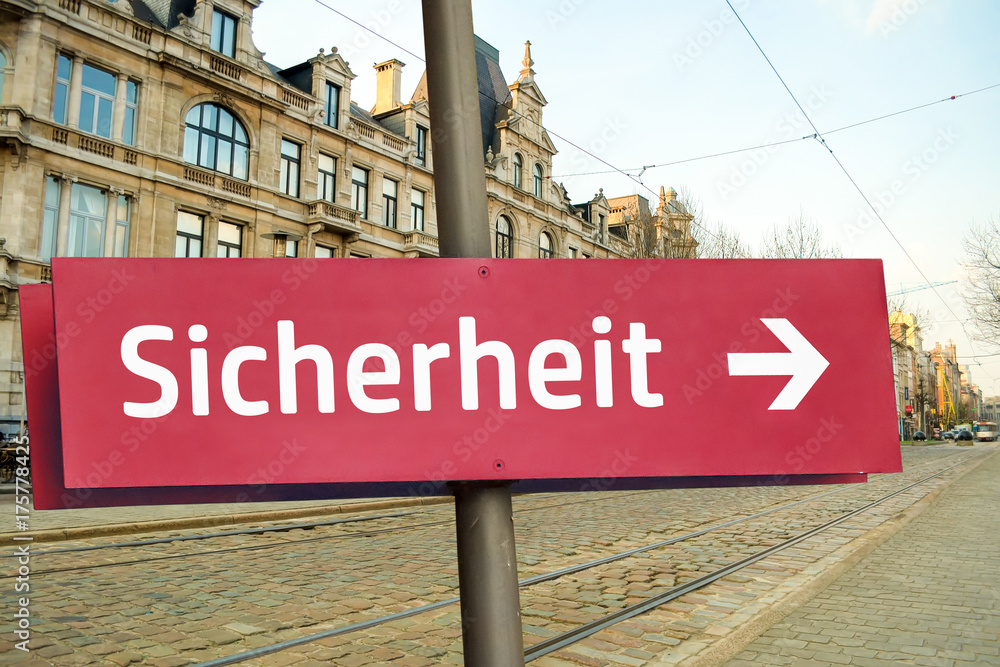 Fototapeta premium Schild 211 - Sicherheit