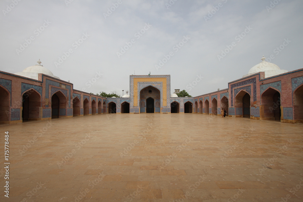 Courtyard of Shah Jahan Mosque in Thatta