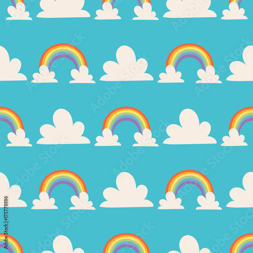 Rainbows background vector illustration nature sign seamless pattern spectrum summer graphic abstract.
