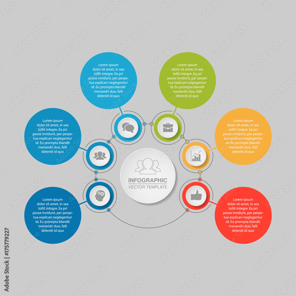 Vector infographic template for diagram, graph, presentation, chart, business concept with 6 options. Vector infographic template for diagram, graph, presentation, chart, business concept with 6 options.