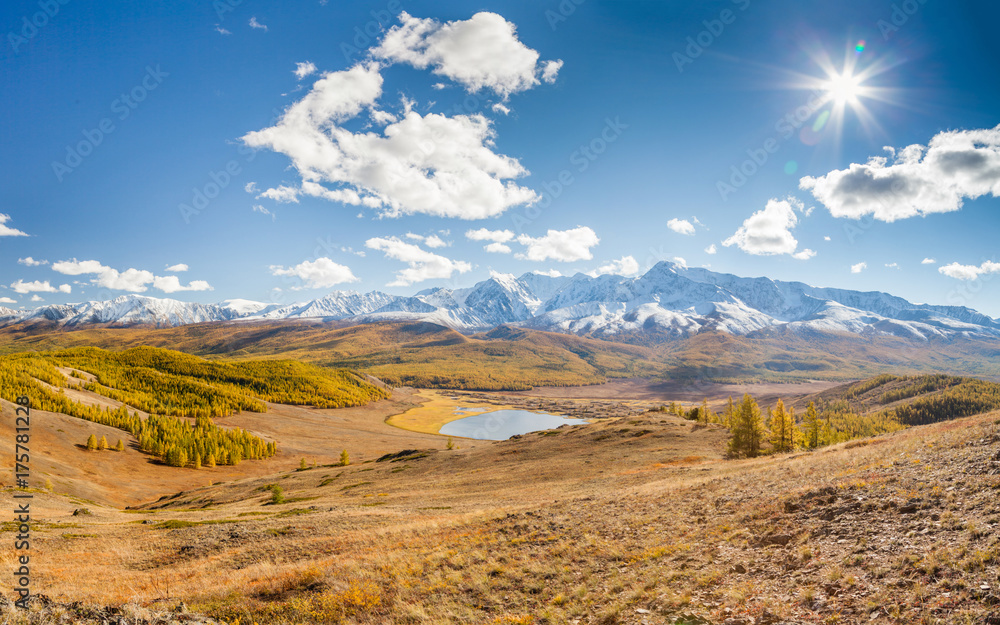 Fall in Mountains. Landscape panorama. Fall in Mountains. Landscape panorama.