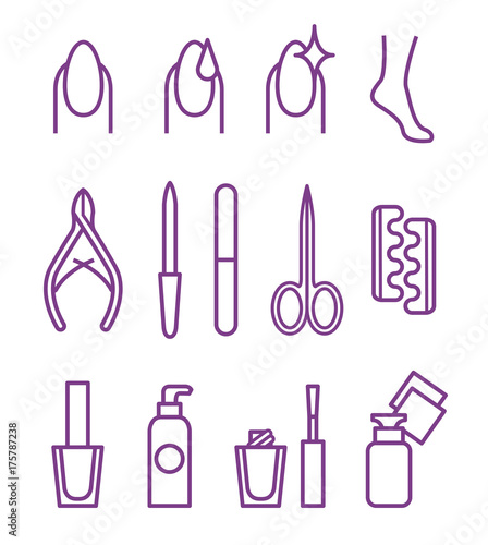 Nail Beauty Spa Manicure Vector Icon