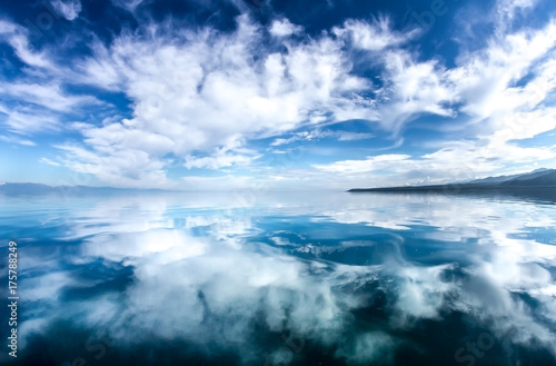 Reflection of clouds in the sea