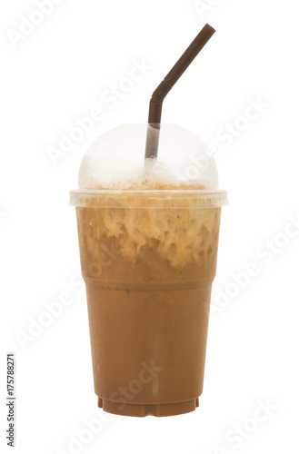 Iced coffee in take away cup