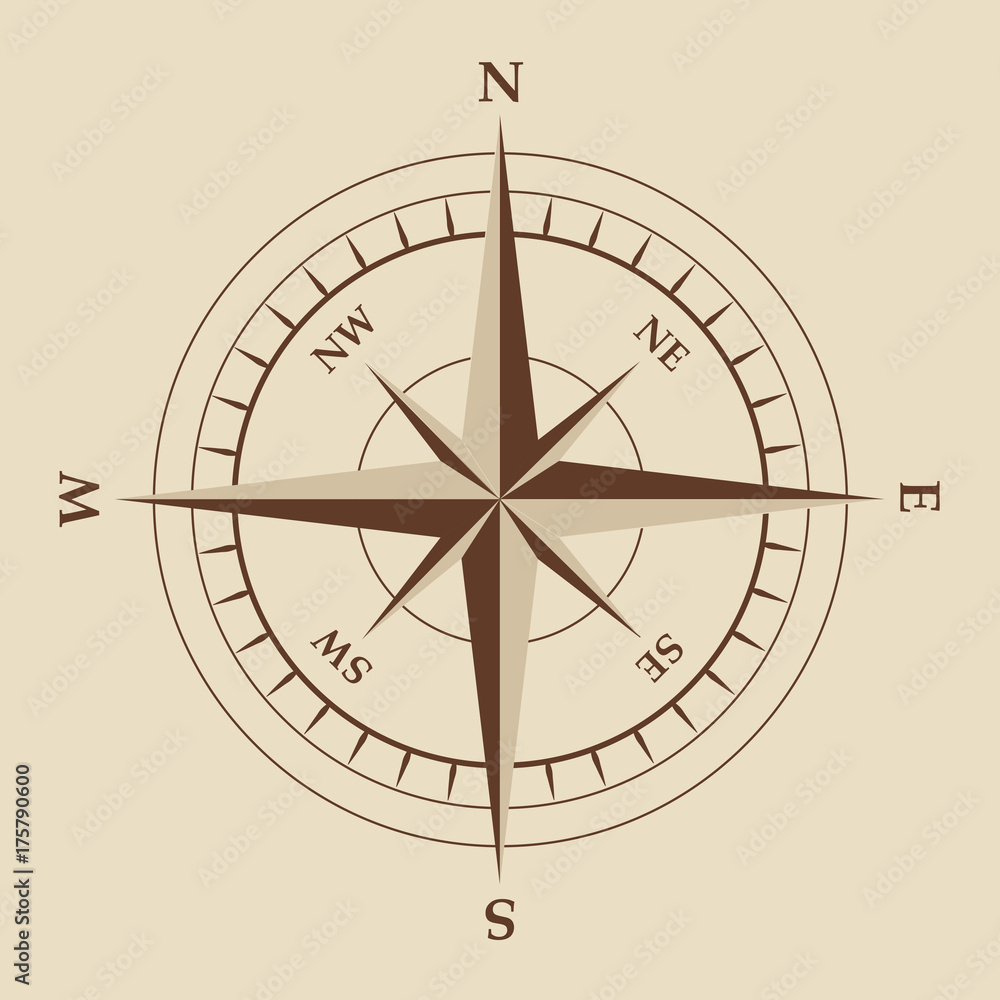 Nautical compass equipment in vector format Nautical compass equipment in vector format