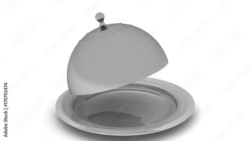 Opening and closing serving tray with lid on a white surface. Footage video Opening and closing serving tray with lid on a white surface. Footage video