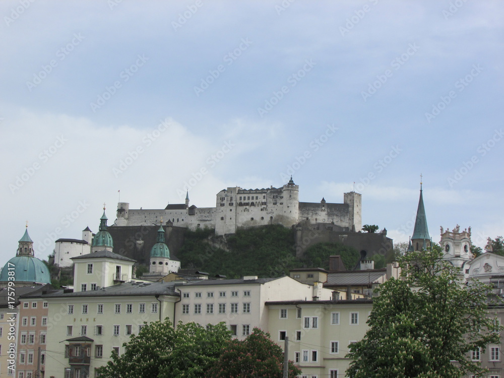 Salzburg view with Hohensalzburg castle, Austria Salzburg view with Hohensalzburg castle, Austria