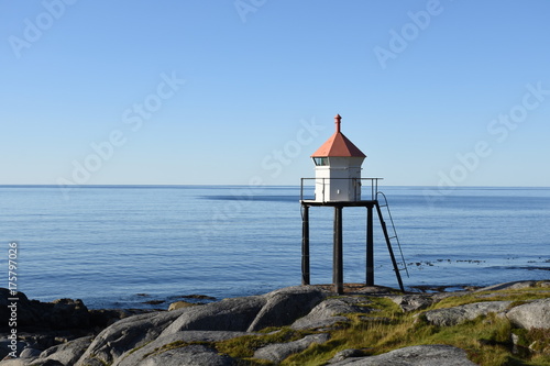 Norwegen, Norge, Leuchtturm, Fyr, Brenna, Küste, Klippe, Turm, Lofoten, Nordland, Kleppstad, Gimsöystraumen, Gimsøystraumen,  photo