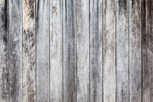 Closeup of an aging unpainted timber plank wall.