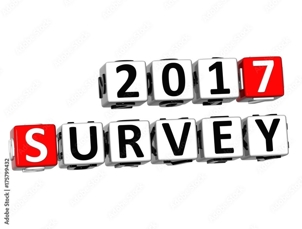 3D Survey 2017 Crossword over white background. 3D Survey 2017 Crossword over white background.