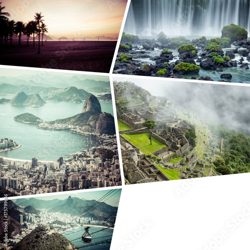 Collage of Rio de Janeiro (Brazil) images - travel background (my photos)