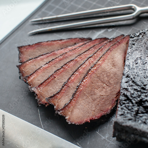 Sliced brisket