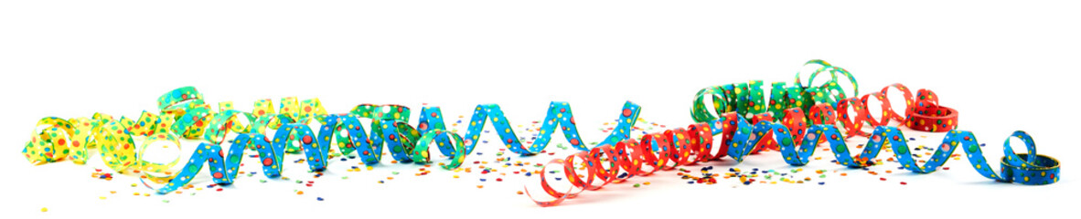 Carnival theme with colorful ribbons