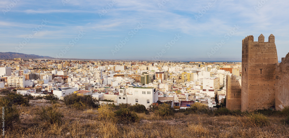 Wall of Jayran and Almeria panorama