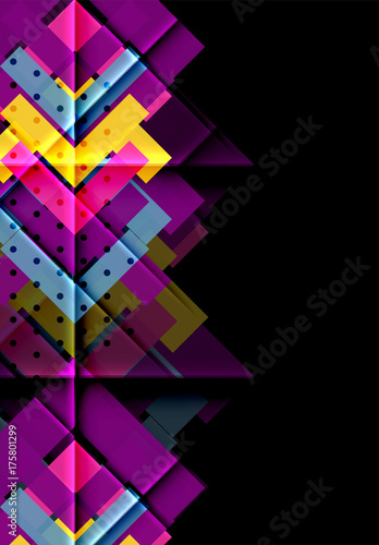 Color arrows on black background