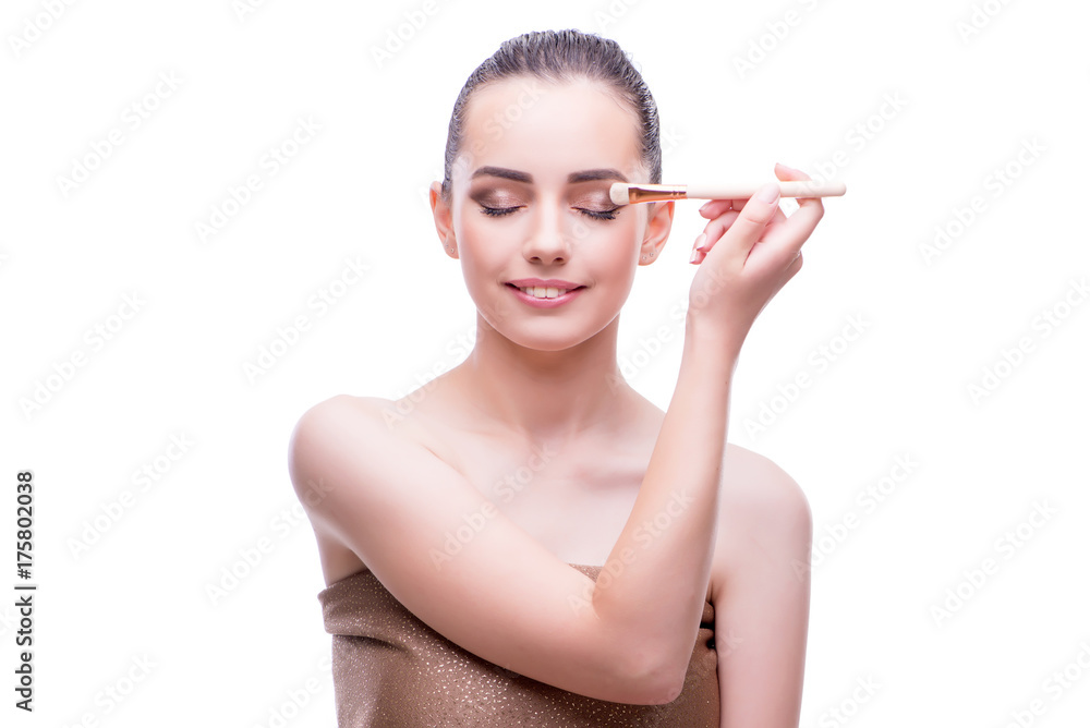 Young beautiful female fashion model with make up Young beautiful female fashion model with make up
