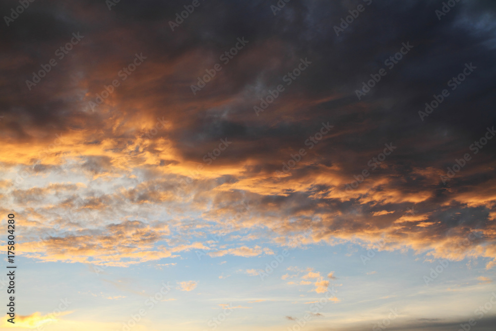 abstract beautiful bright red and yellow sun twilight, cloud view  landscape natural outdoor background