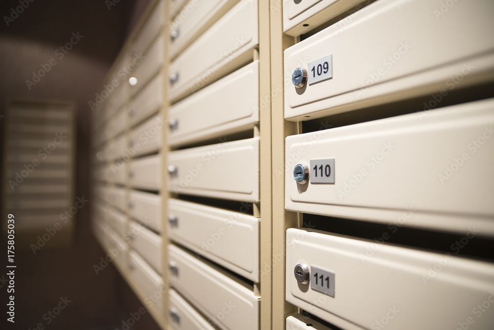 Mailboxes at skyscraper Mailboxes at skyscraper