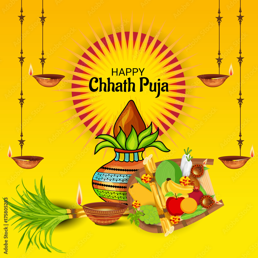 Fototapeta premium Happy Chhath Puja.