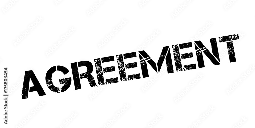 Agreement rubber stamp. Grunge design with dust scratches. Effects can be easily removed for a clean, crisp look. Color is easily changed. Agreement rubber stamp. Grunge design with dust scratches. Effects can be easily removed for a clean, crisp look. Color is easily changed.