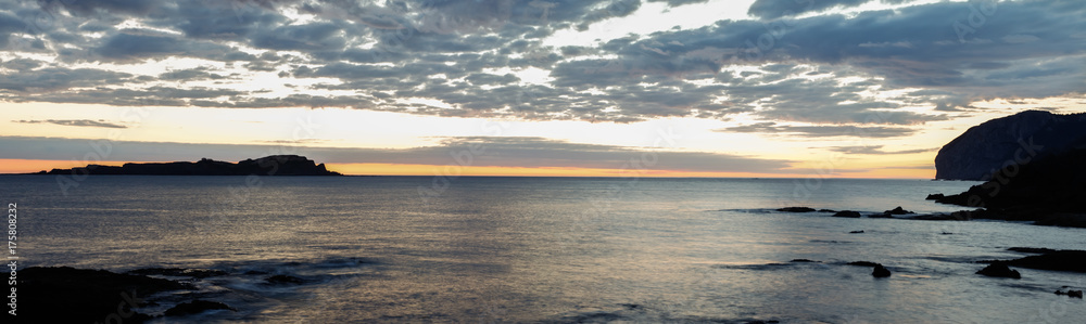 Splendid dawn from the beach of Mundaka