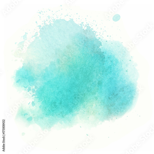 blue watercolor splash vector painted water color background