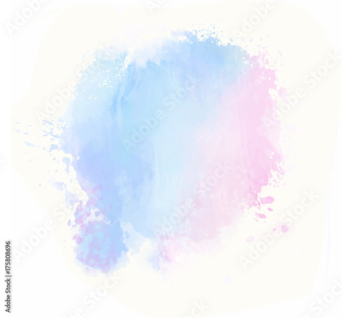 pink blue watercolor splash vector painted water color background