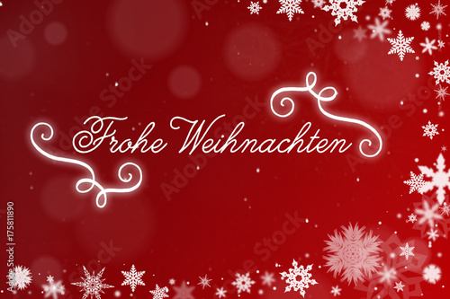 Postkarte mit dem Text Frohe Weihnachten