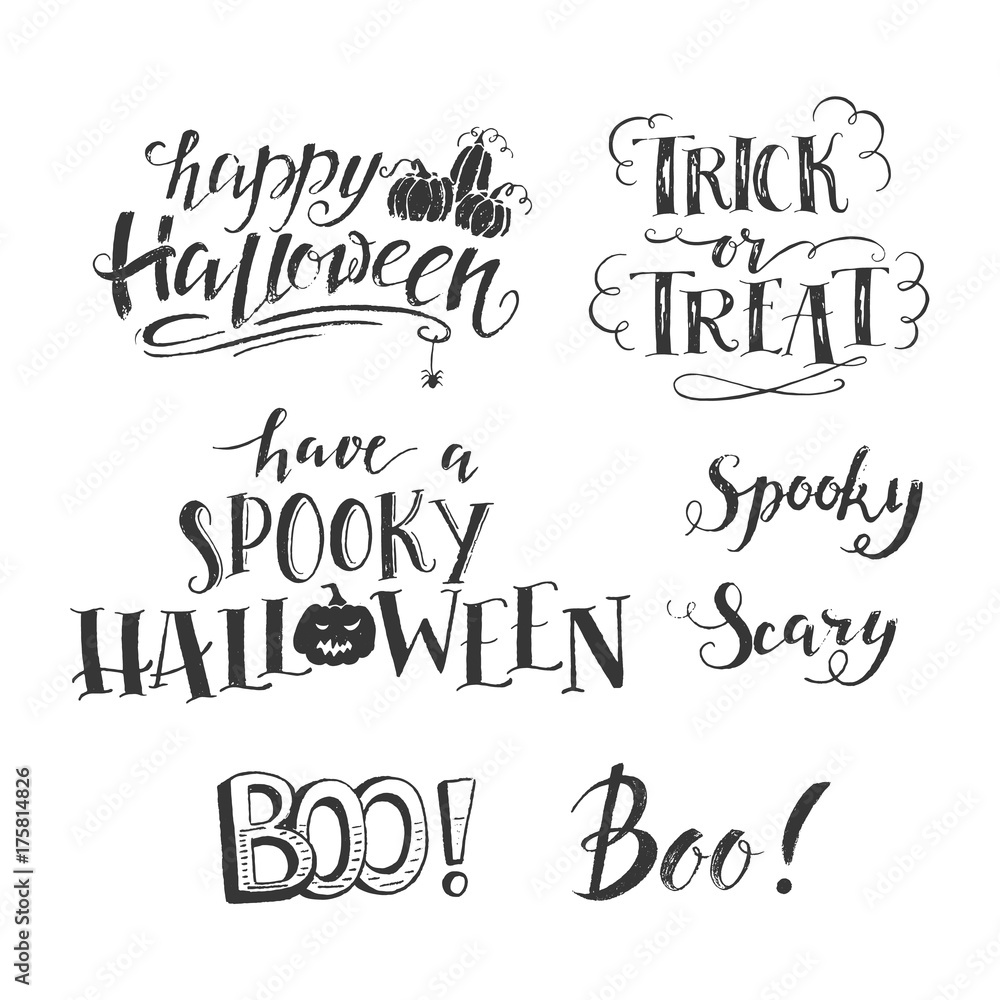 Obraz premium Halloween lettering set