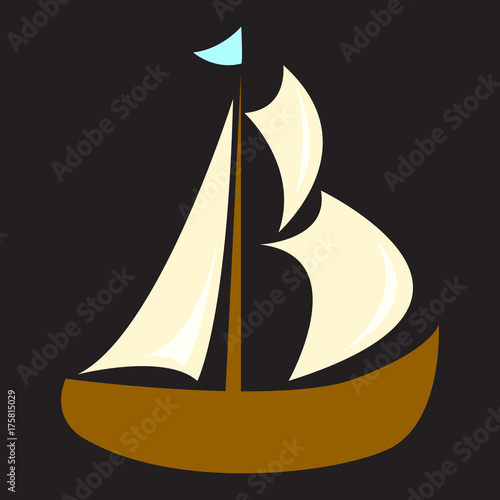 Small ship, vector
