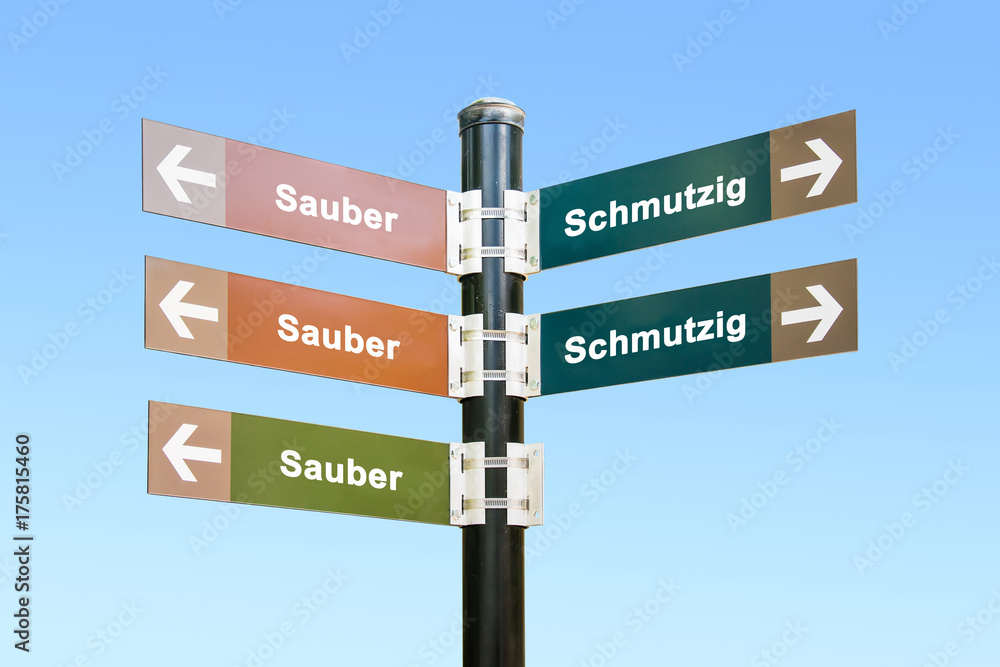 Fototapeta premium Schild 294 - Sauber