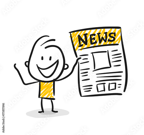 Strichfiguren / Strichmännchen: News, Extrablatt. (Nr. 119)