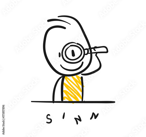 Strichfiguren / Strichmännchen: Suche nach Sinn. (Nr. 116)