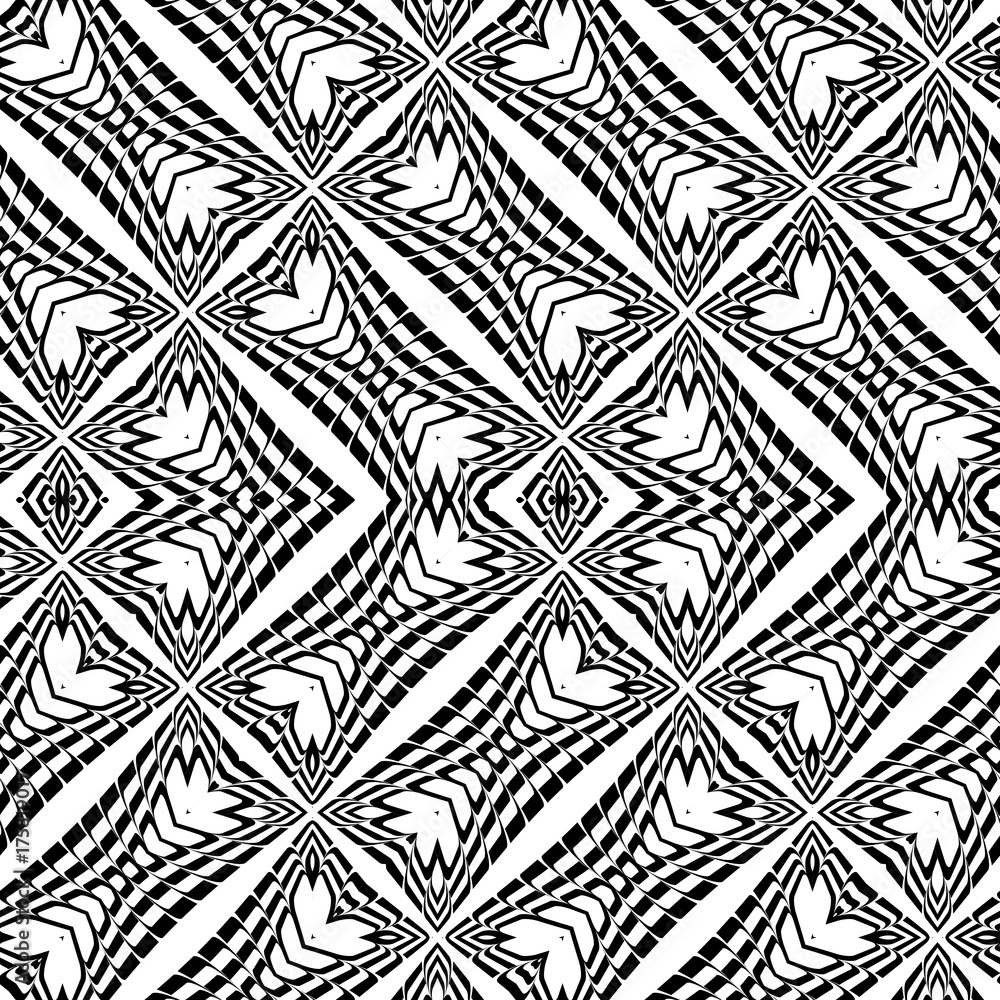 Design seamless monochrome zigzag pattern