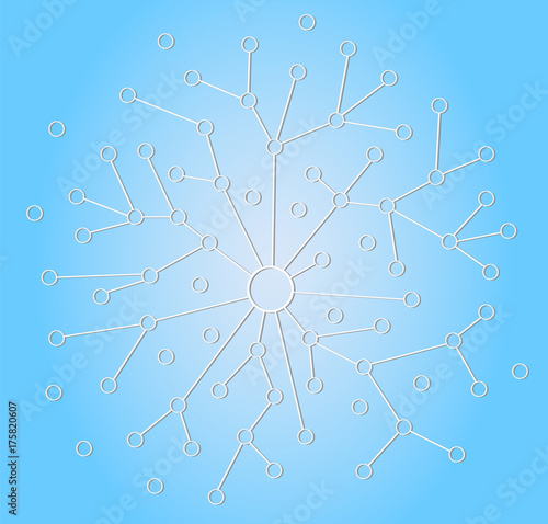Social network modern flat interface vector