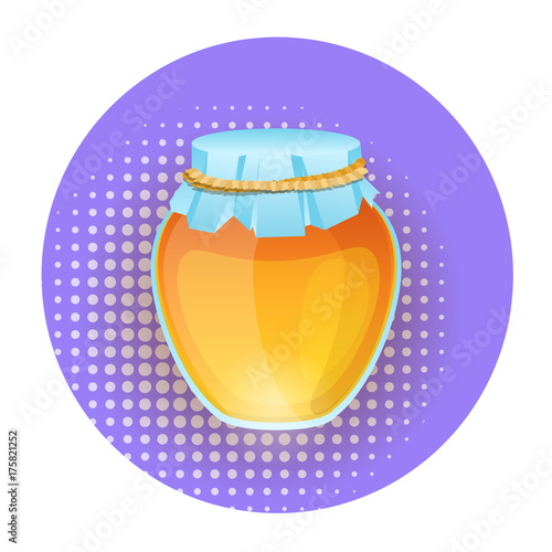 Honey Pot Icon Isolated On White Background Flat Vector Illustration
