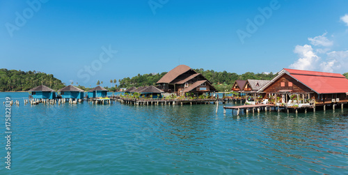 Houses on stilts in the fishing village of Bang Bao  Koh Chang  Thailand
