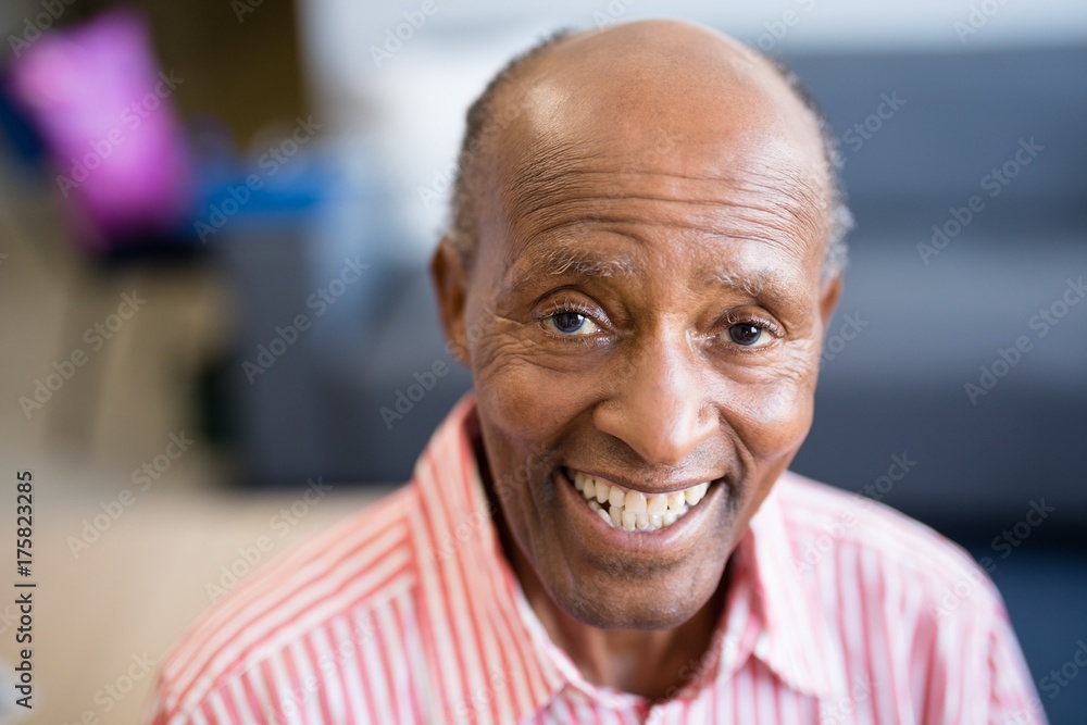 Portrait of smiling senior man with receding hairline Portrait of smiling senior man with receding hairline