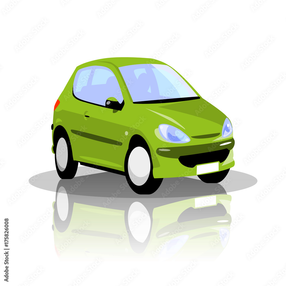 voiture verte illustration