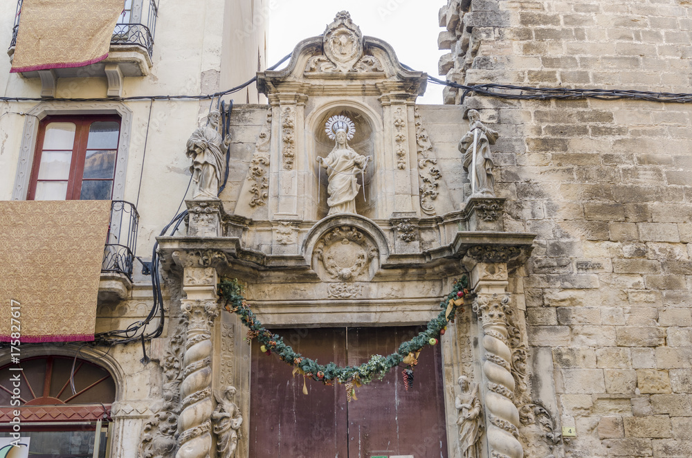 Decoration of festivity of renaissance in Tortosa.