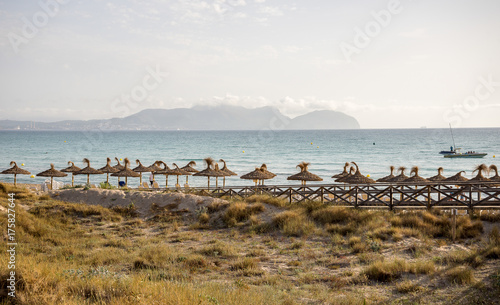 A view to Alcudia Bay from Can Picafort
