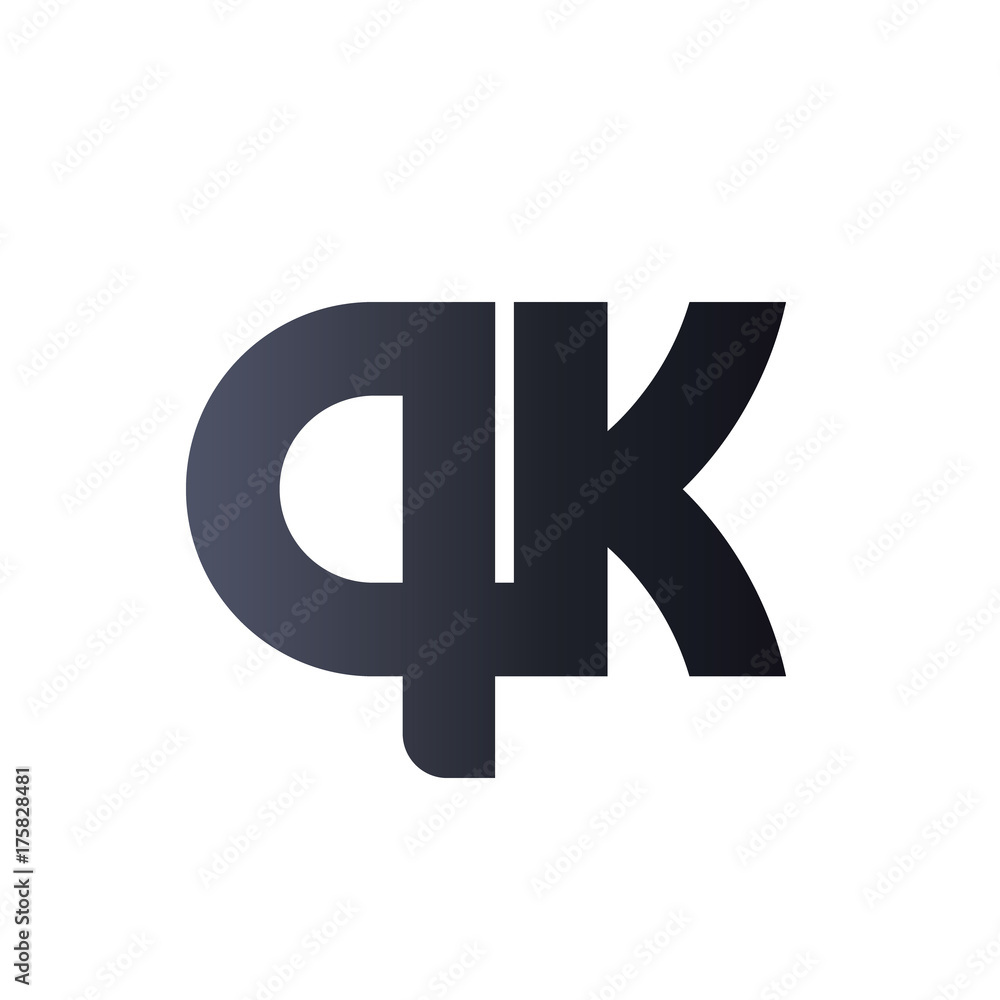 QK Q K Black Initial Letter Logo design. bold monogram logo. QK Q K Black Initial Letter Logo design. bold monogram logo.