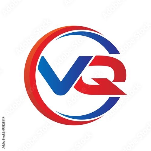 vq logo vector modern initial swoosh circle blue and red Free Download vq logo vector modern initial swoosh circle blue and red - GFXLoad